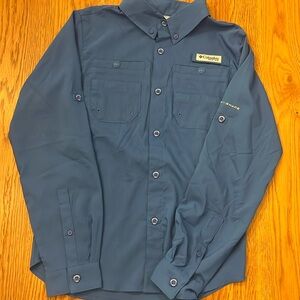 Royal Blue Boys Columbia Shirt
